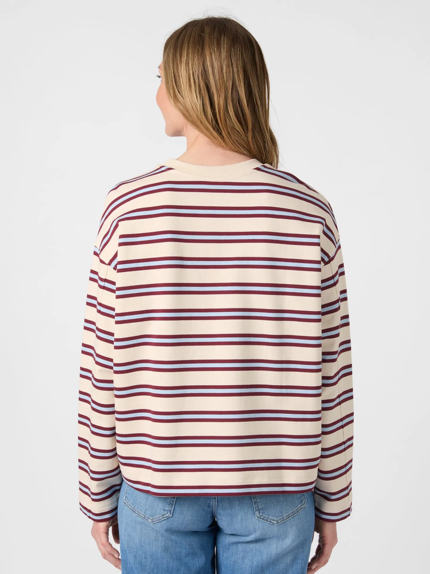Damen-Sweatshirt gestreift