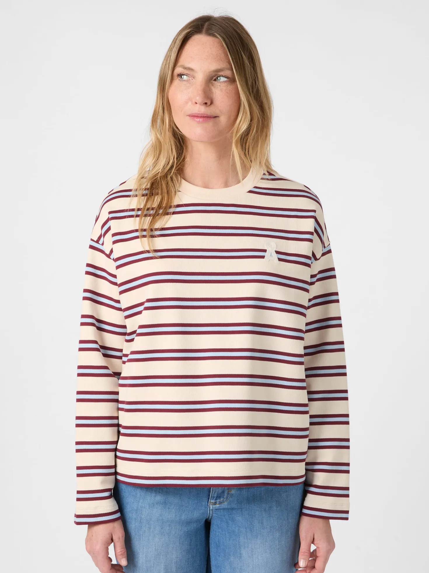 Damen-Sweatshirt gestreift