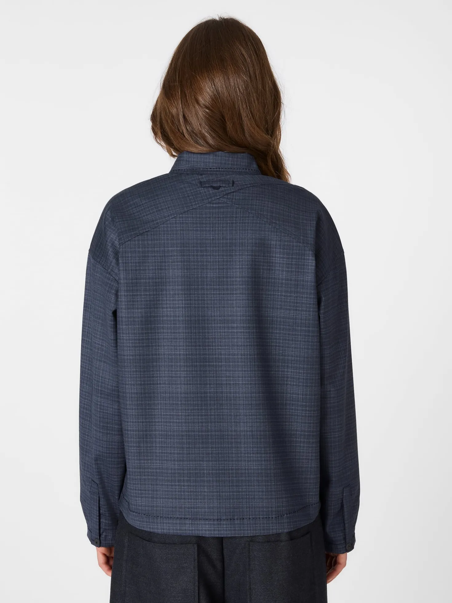 Damen-Wollbluse kariert