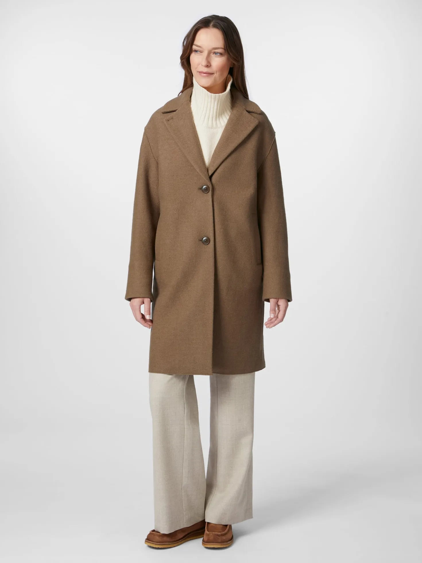 Damen-Wollmantel