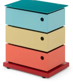 Drehladen-Container Stahlblech 3-fach Polychrom Dario