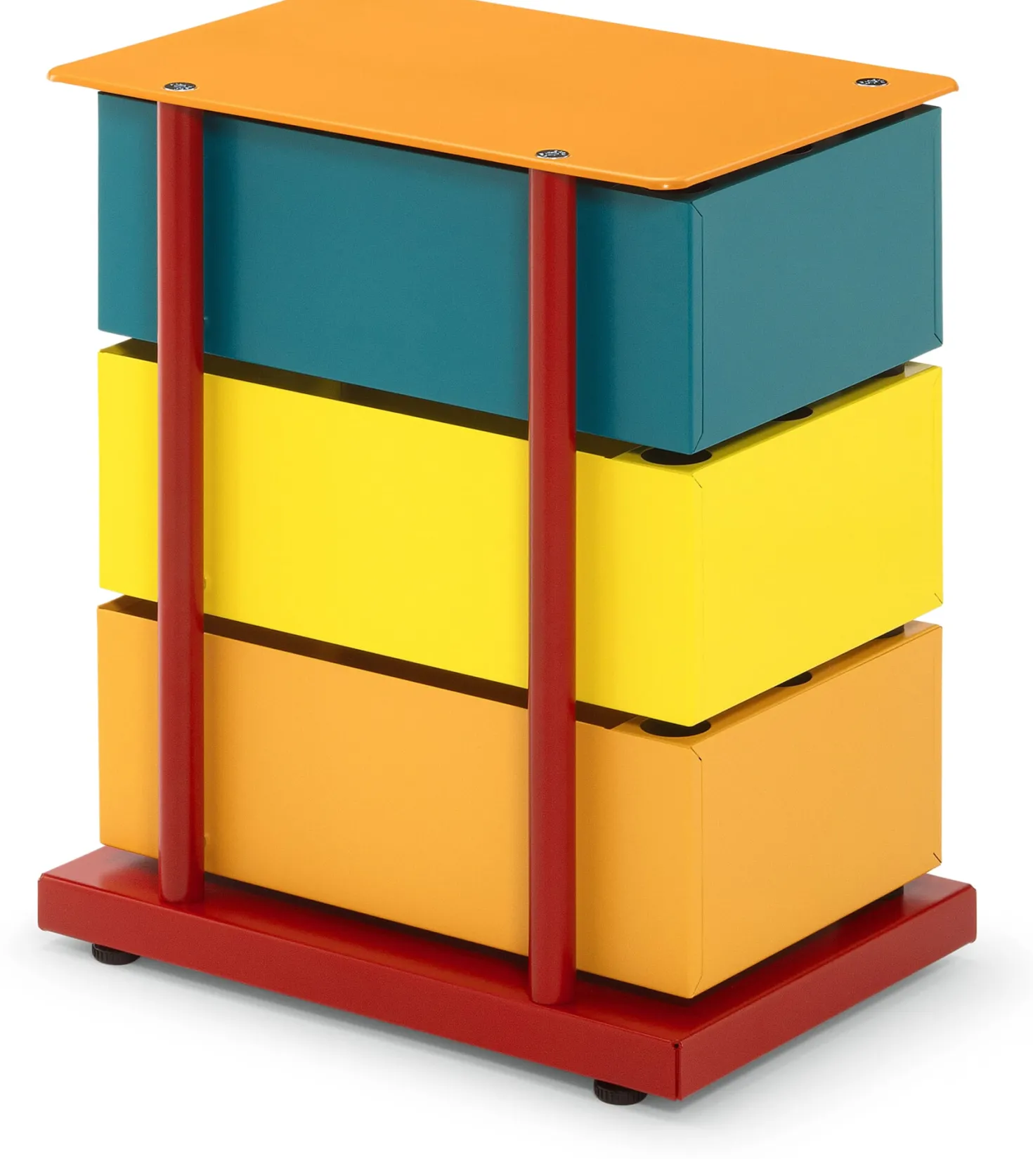 Drehladen-Container Stahlblech 3-fach Polychrom Bruno