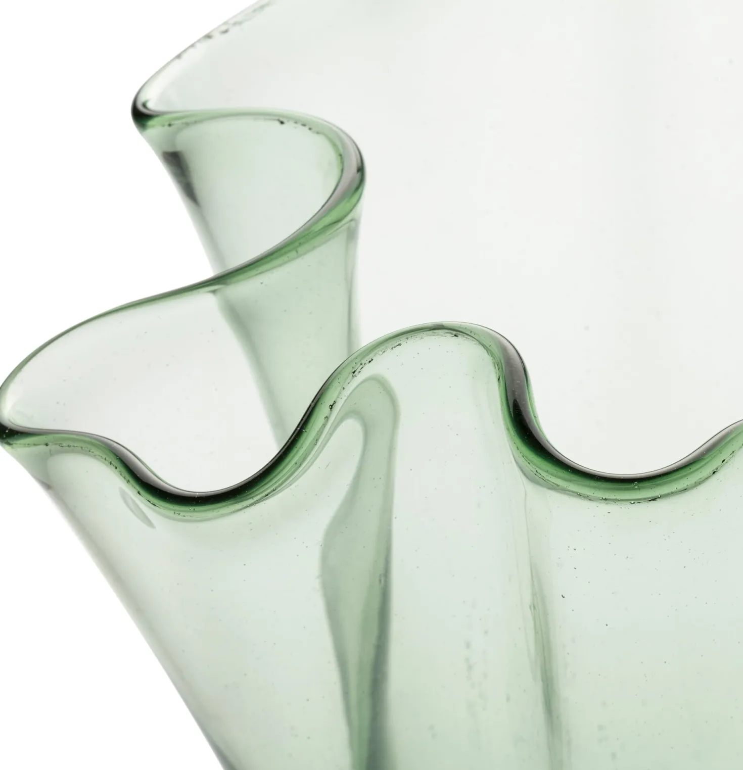 Faltenvase Thüringer Waldglas