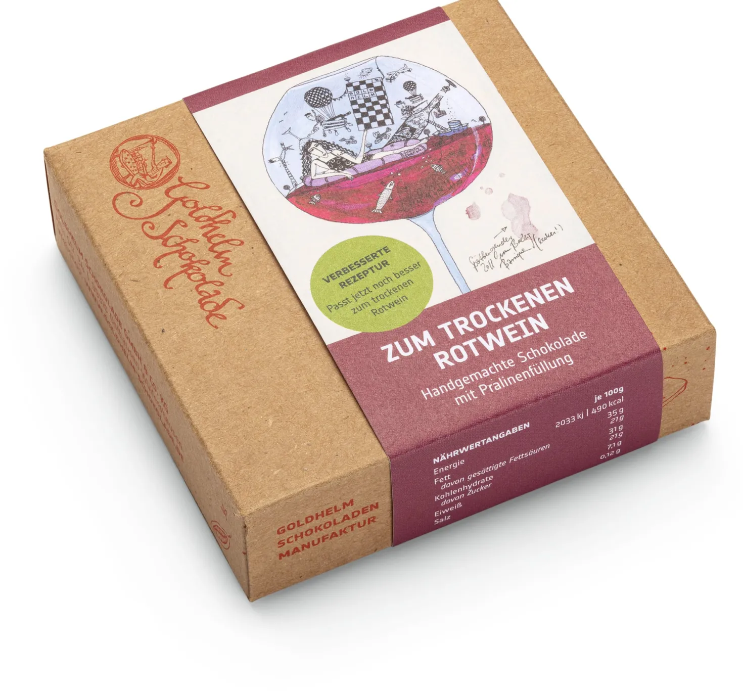 Ganache-Schokolade „zum trockenen Rotwein“