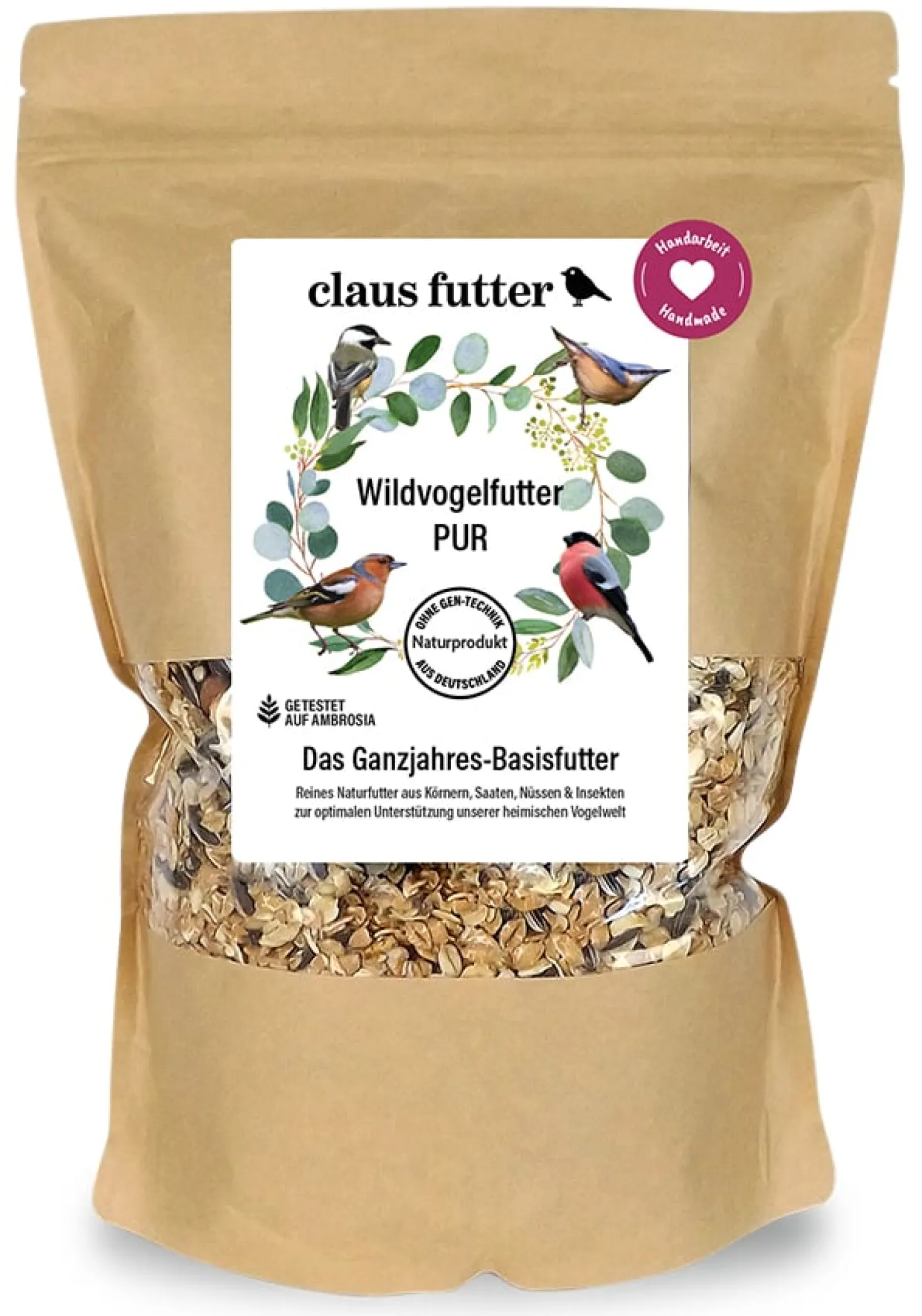 Ganzjahres-Basisfutter für Gartenvögel