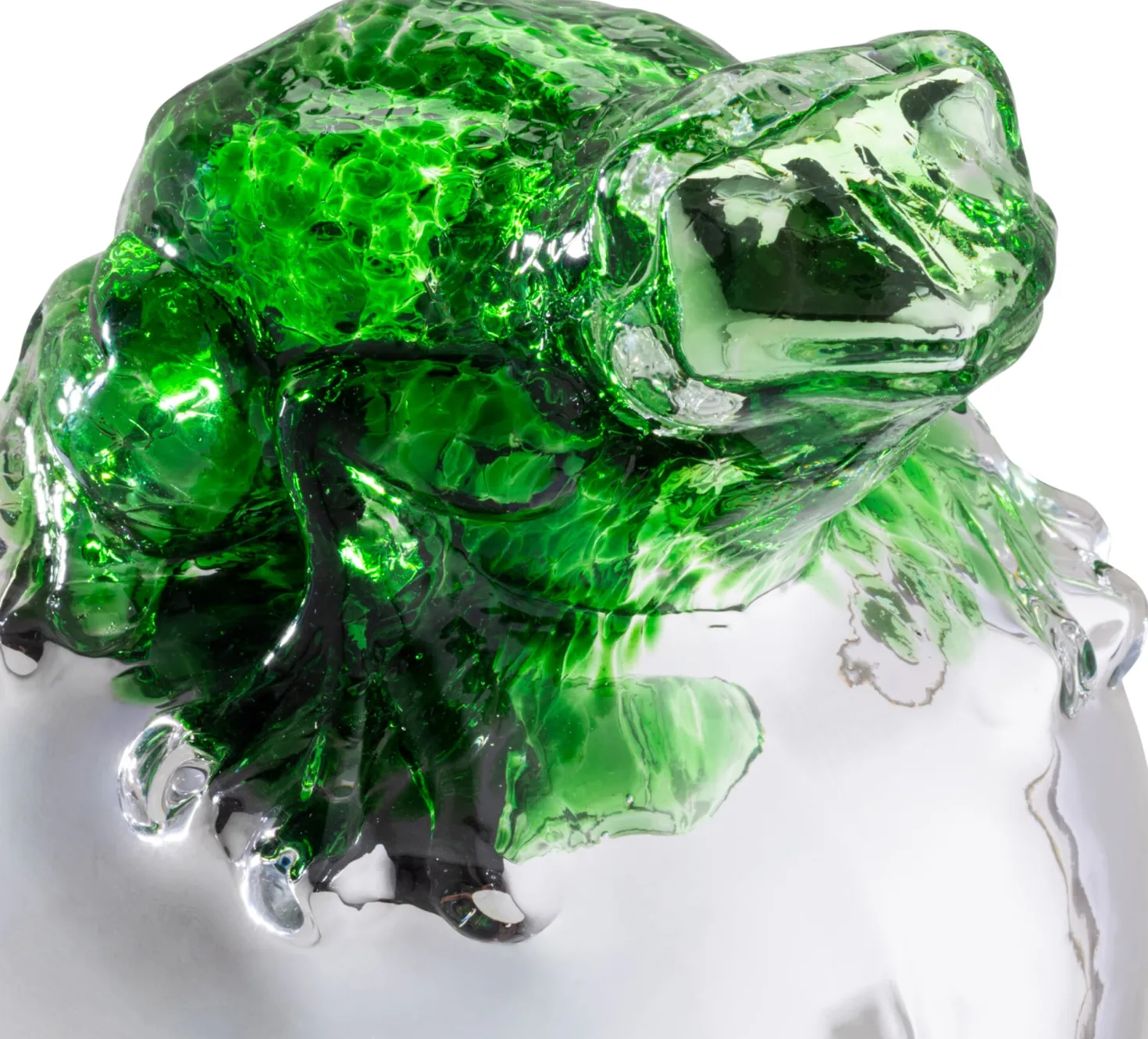 Gartenkugel Glas mit Frosch
