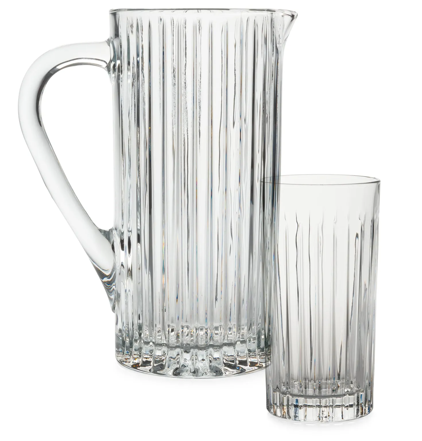 Glaskanne gerippt