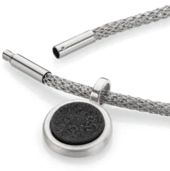 Halskette Kristallachat, Silber