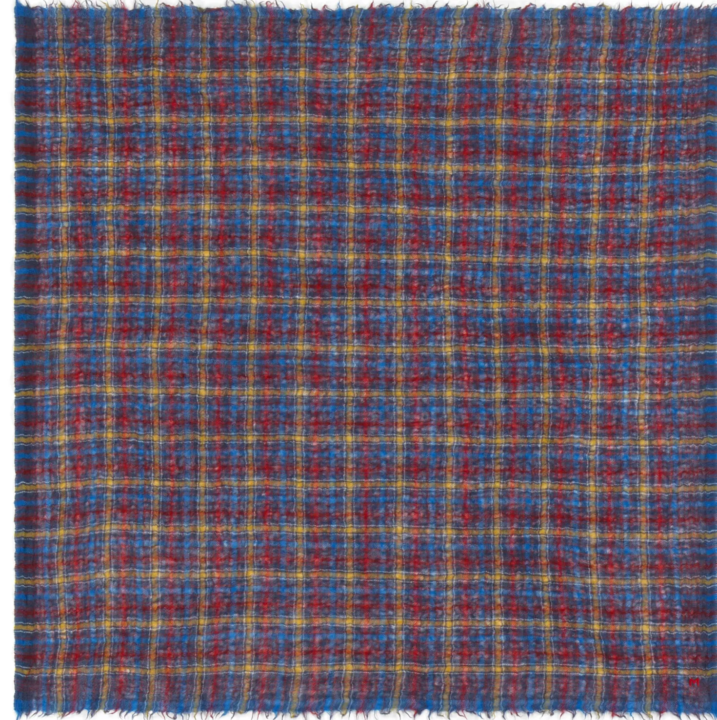 Halstuch Wolle N° 800, Blau-Rot