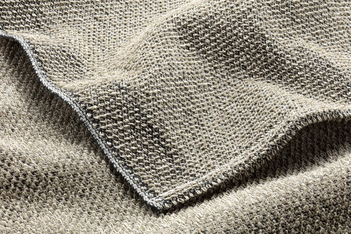 Handtuch Leinenfrottier schwarz-natur