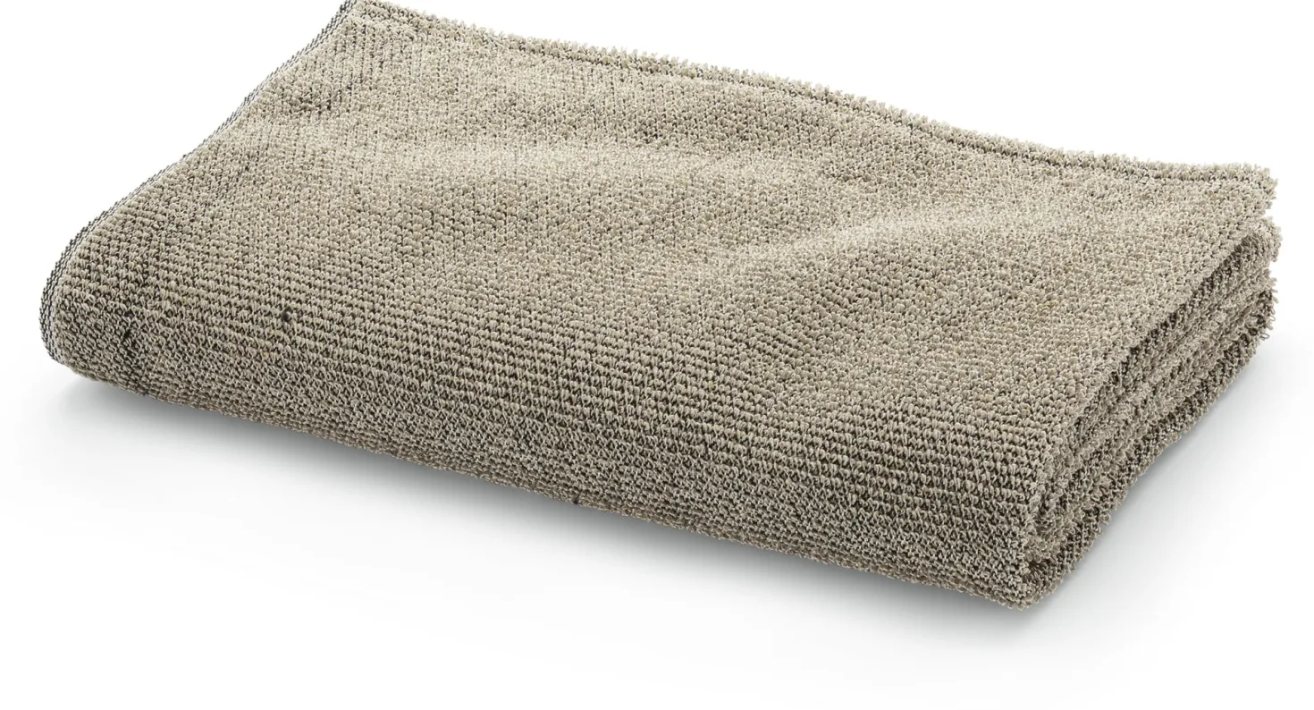 Handtuch Leinenfrottier schwarz-natur