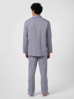 Herren-Flanellpyjama Fischgrat