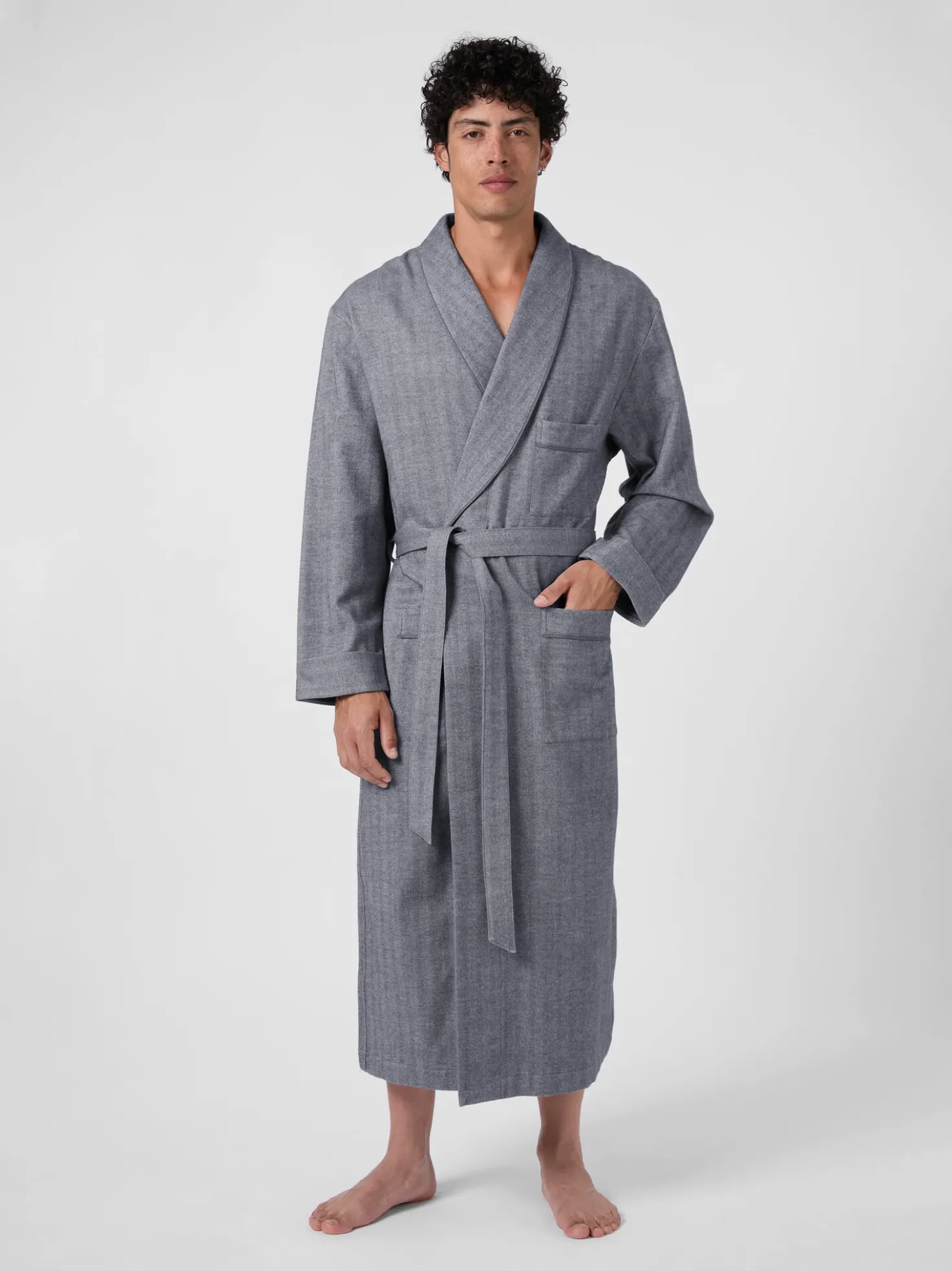 Herrenhausmantel Flanell