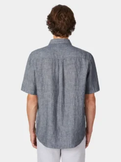 Herrenhemd Halbarm Leinen