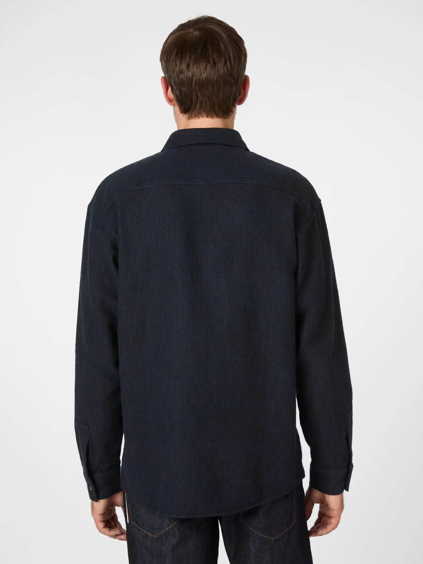Herren-Hemdjacke gestreift