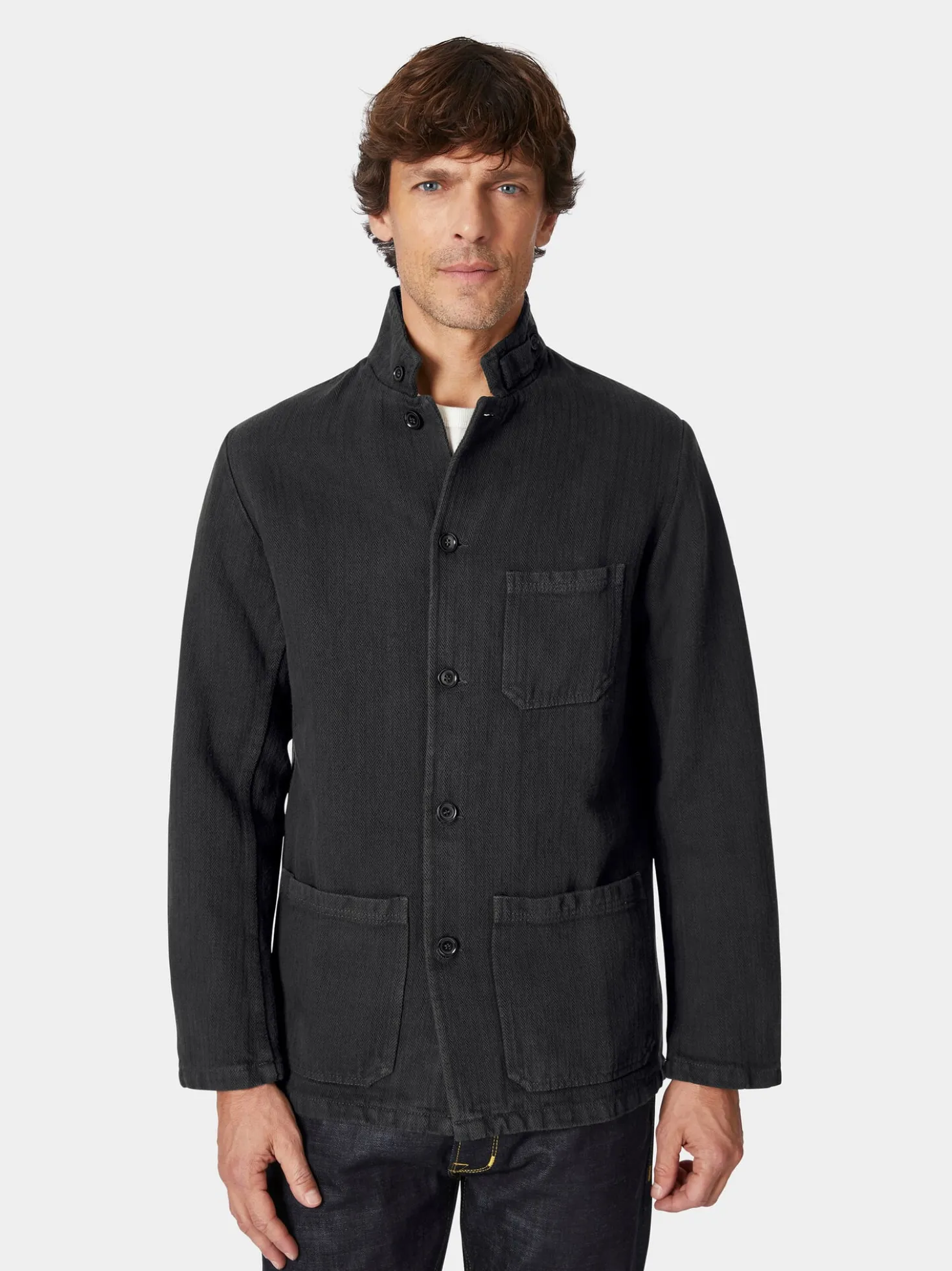 Herrenjacke Baumwolle und Leinen