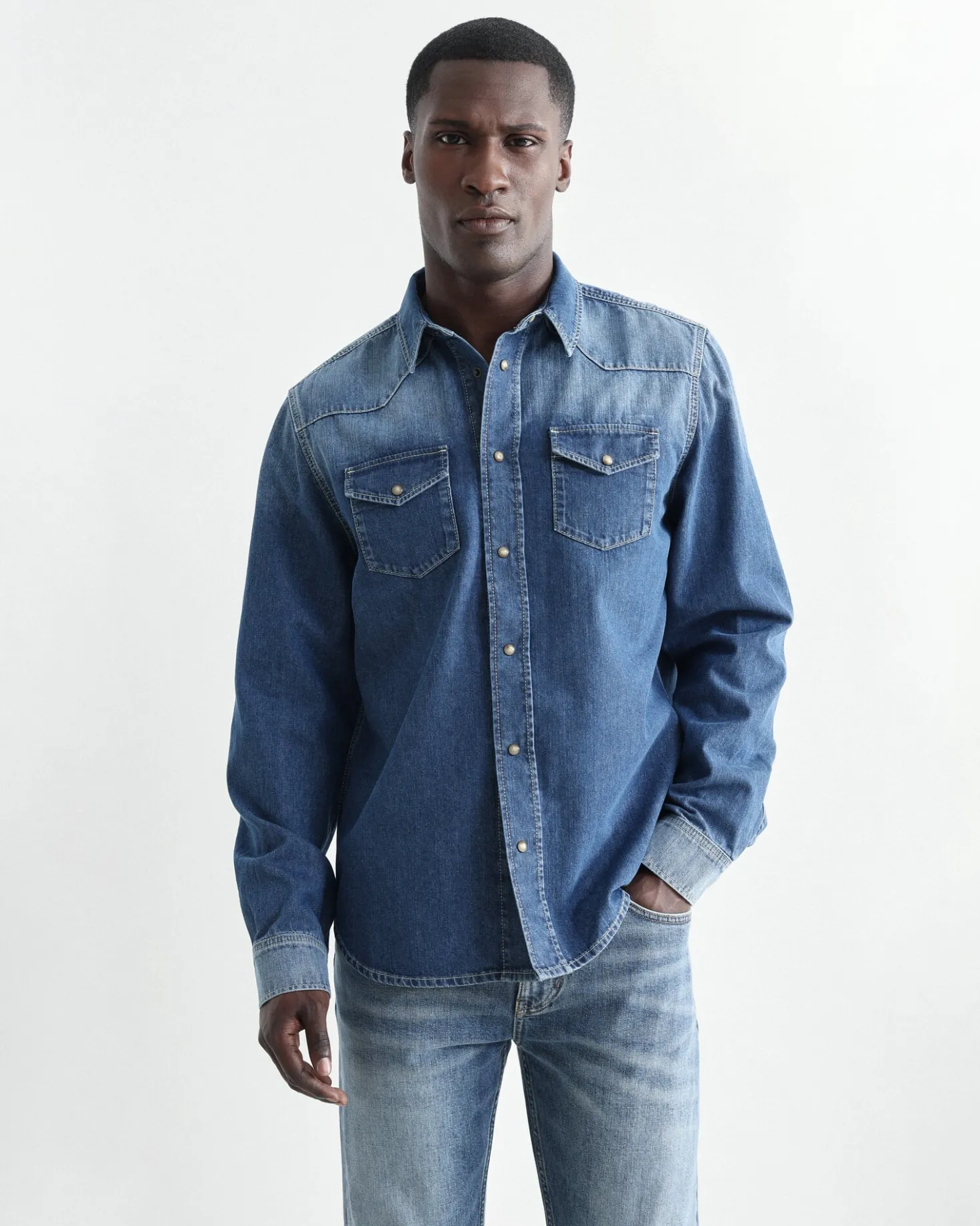 Herren-Jeanshemd
