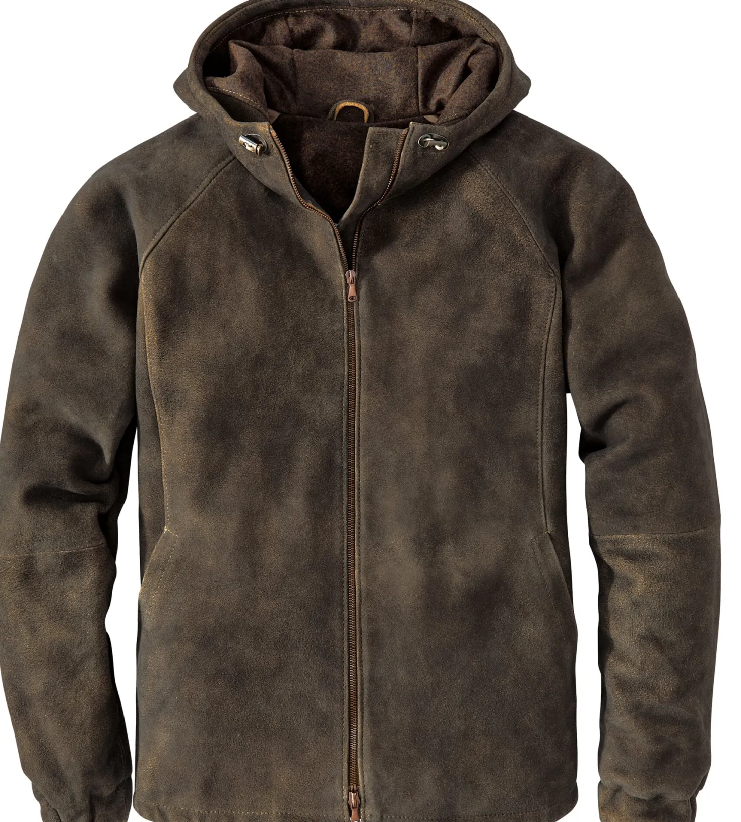 Herren-Kapuzenjacke Bockvelours