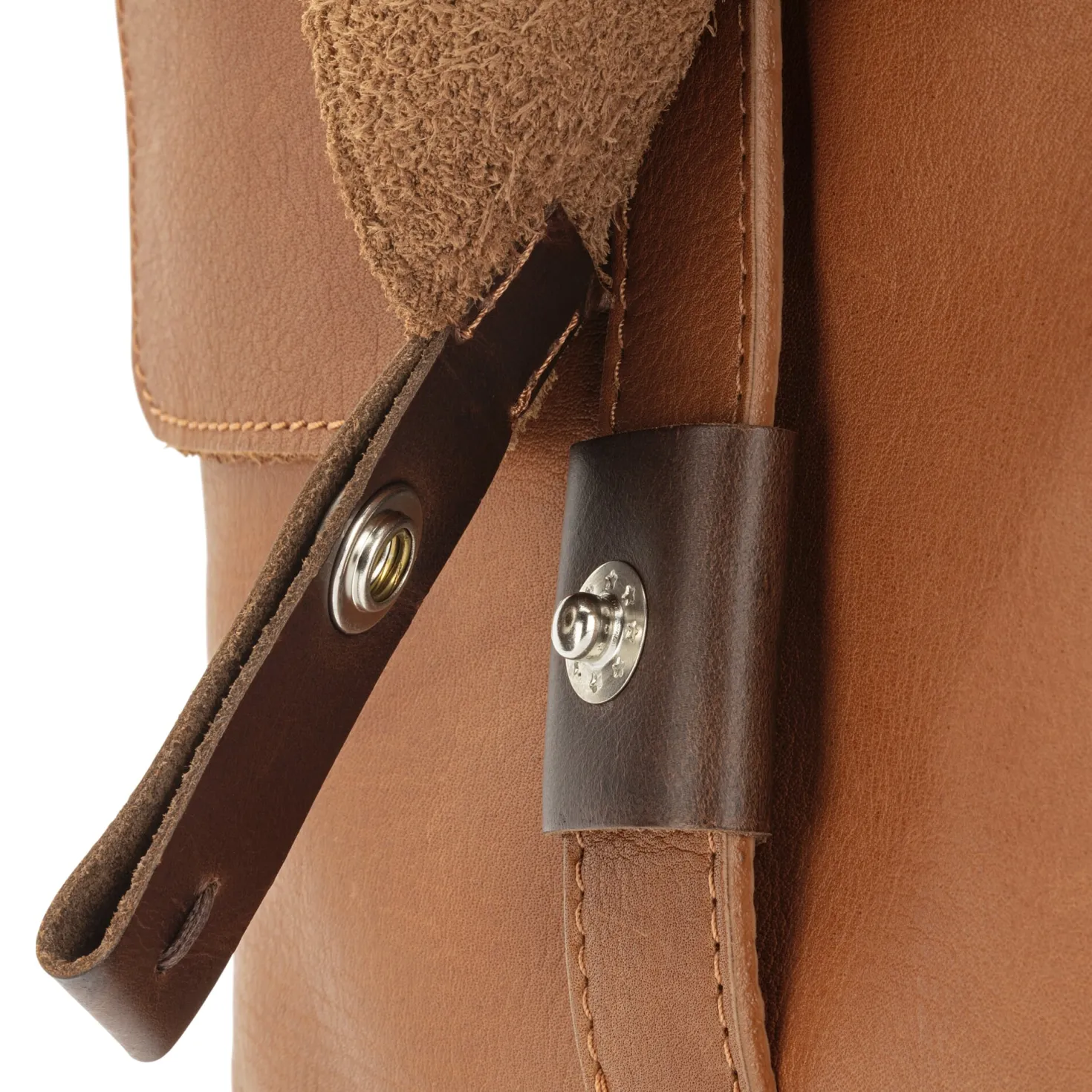 Herren-Leder Crossbag, Cognac