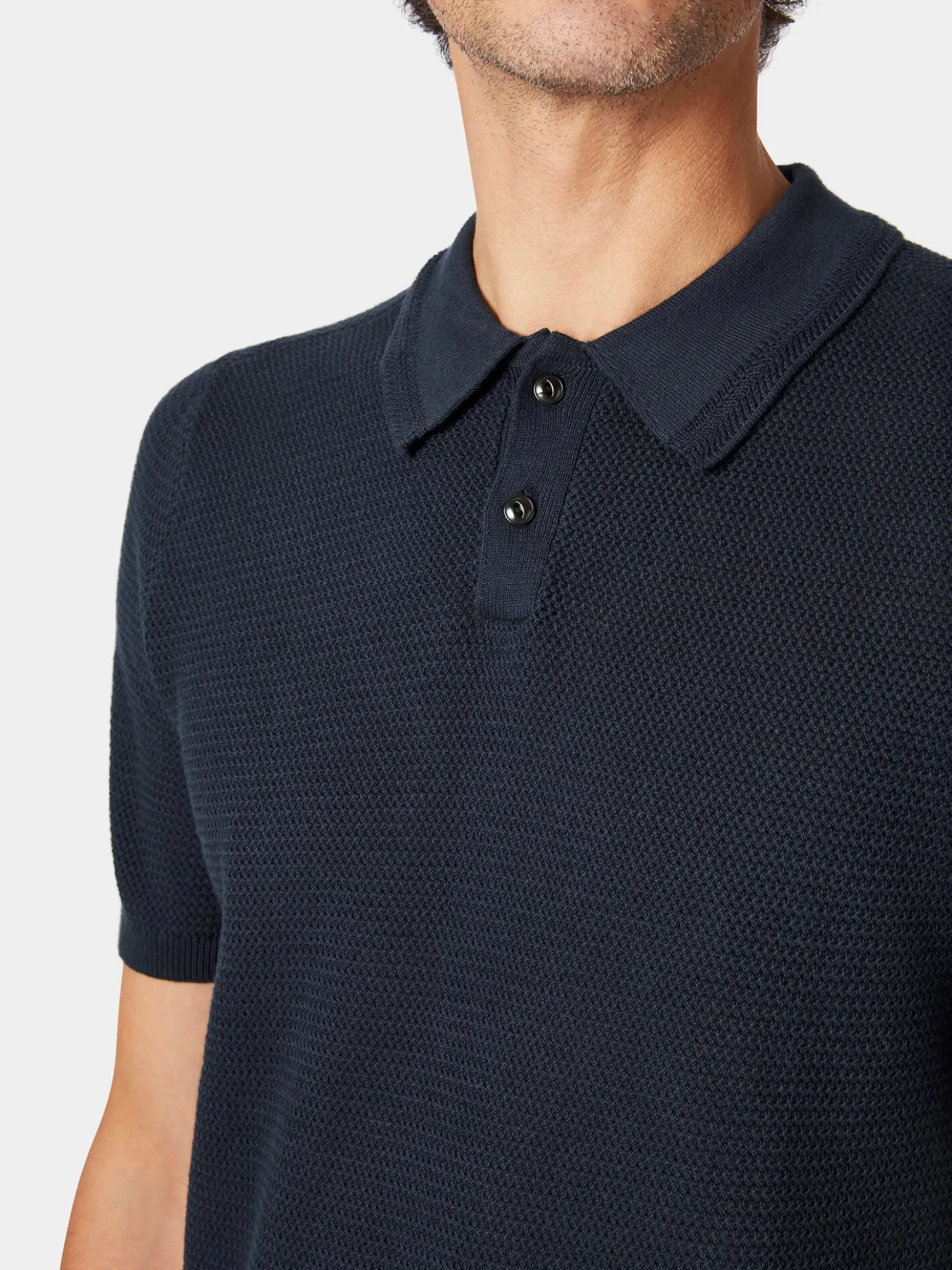 Herren-Poloshirt gestrickt