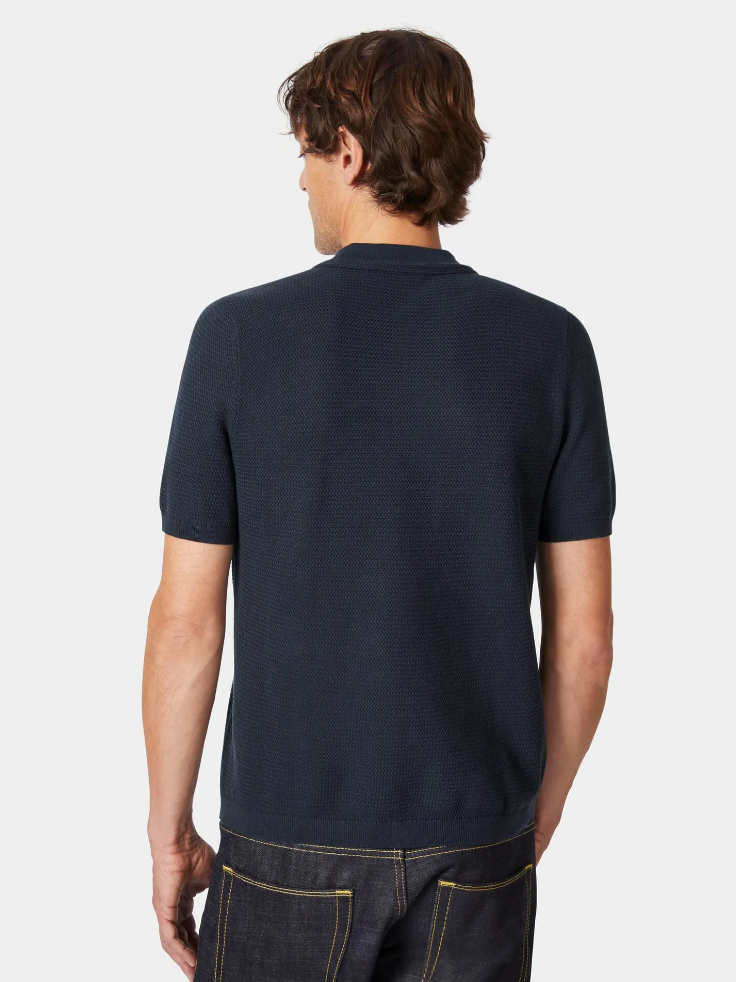 Herren-Poloshirt gestrickt