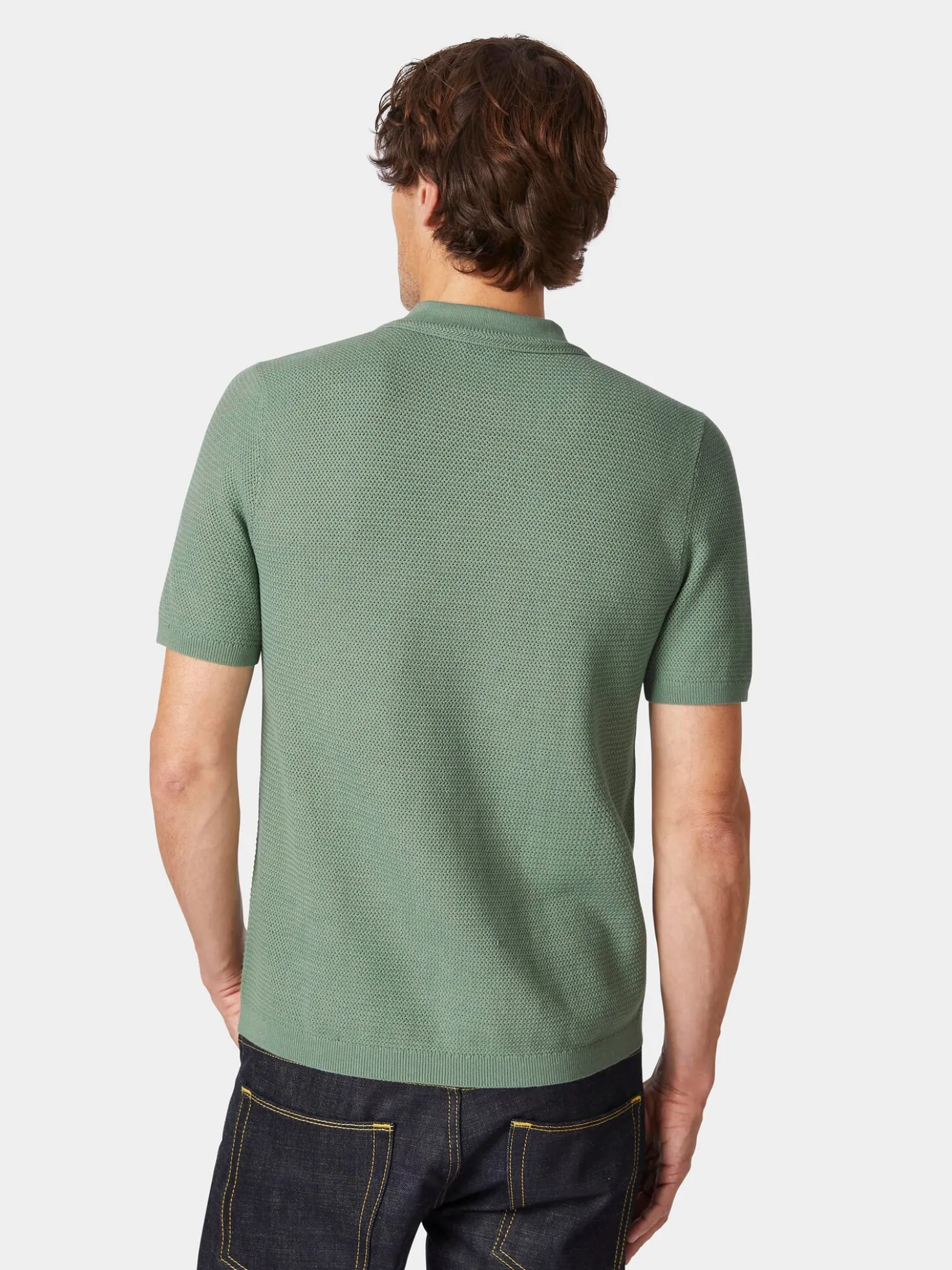Herren-Poloshirt gestrickt