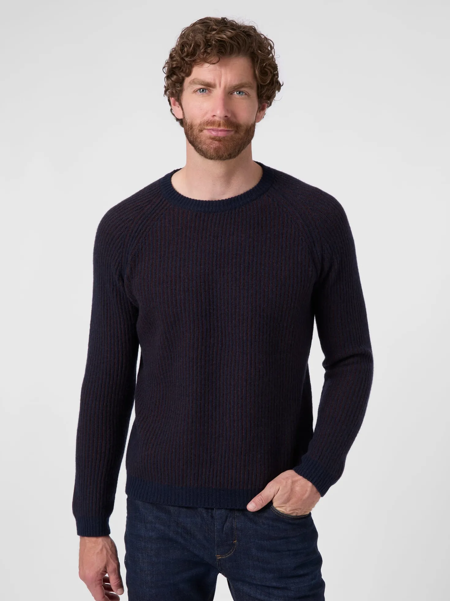 Herrenpullover Kaschmir-Wolle
