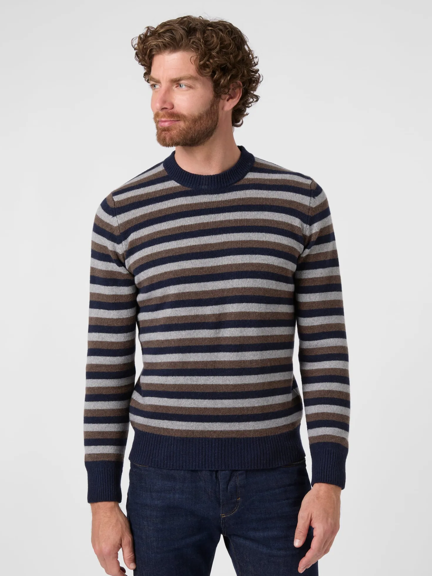 Herrenpullover Kaschmir-Wolle