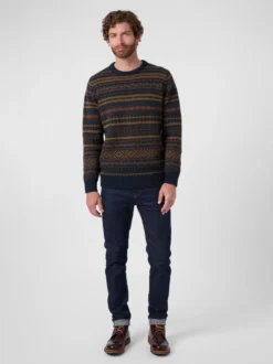 Herrenpullover Wolle gemustert