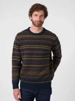 Herrenpullover Wolle gemustert