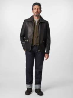 Herren-Roadsterjacke Pferdeleder