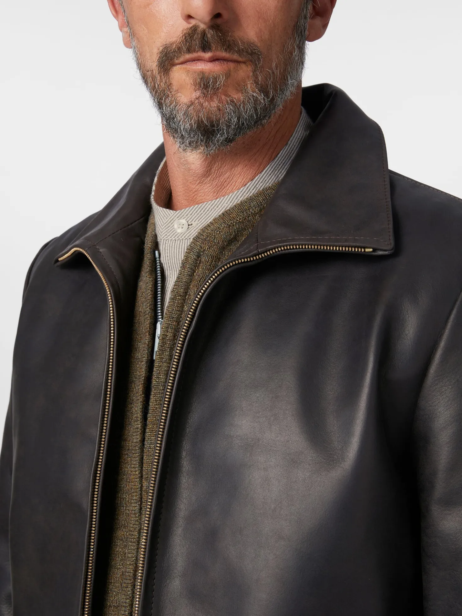 Herren-Roadsterjacke Pferdeleder