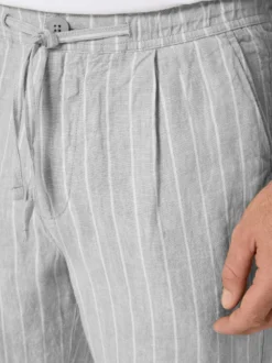 Herrenshorts Leinen gestreift