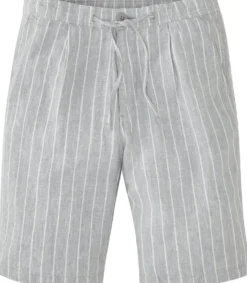 Herrenshorts Leinen gestreift