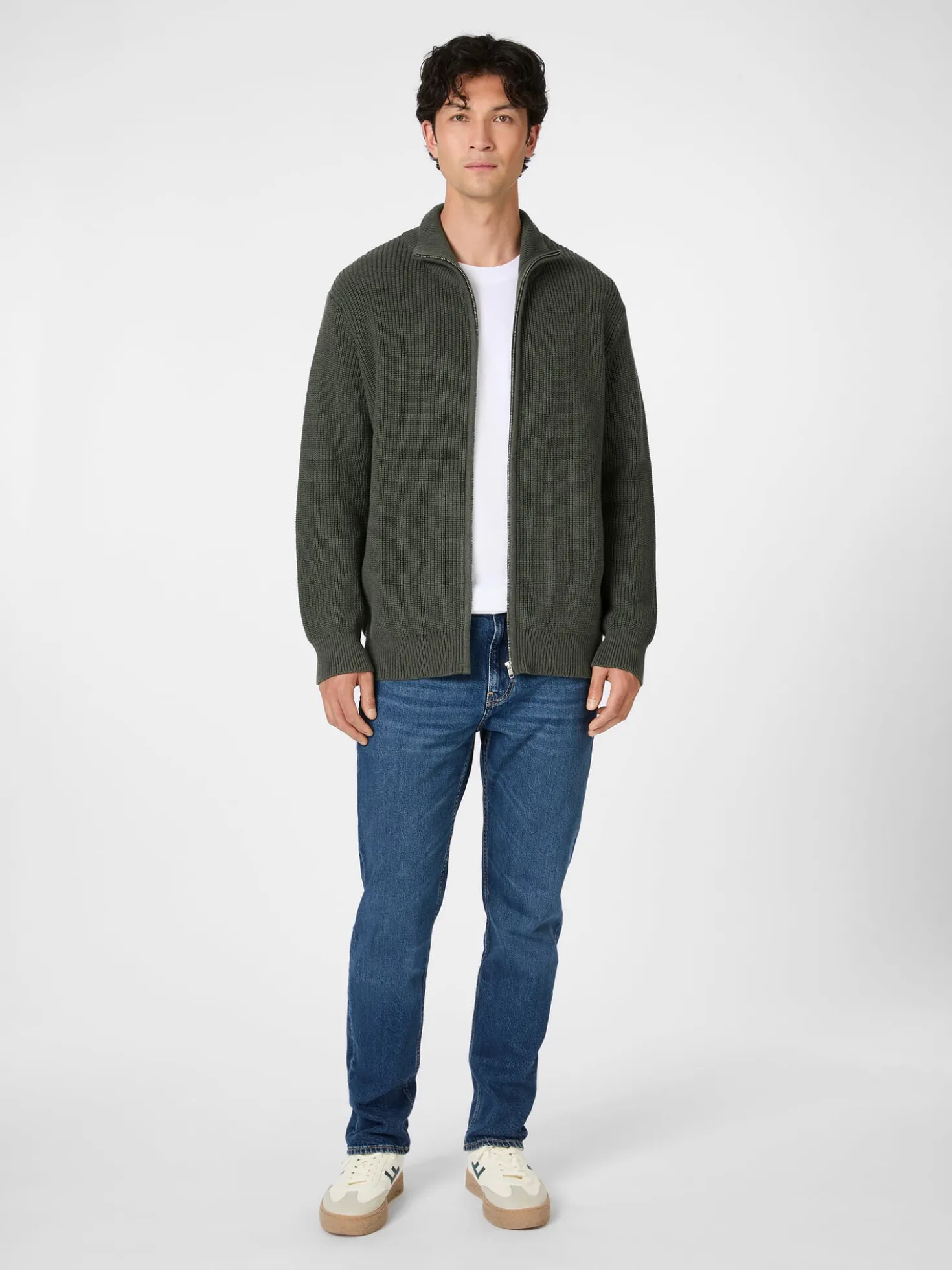 Herren-Strickjacke mit Zip