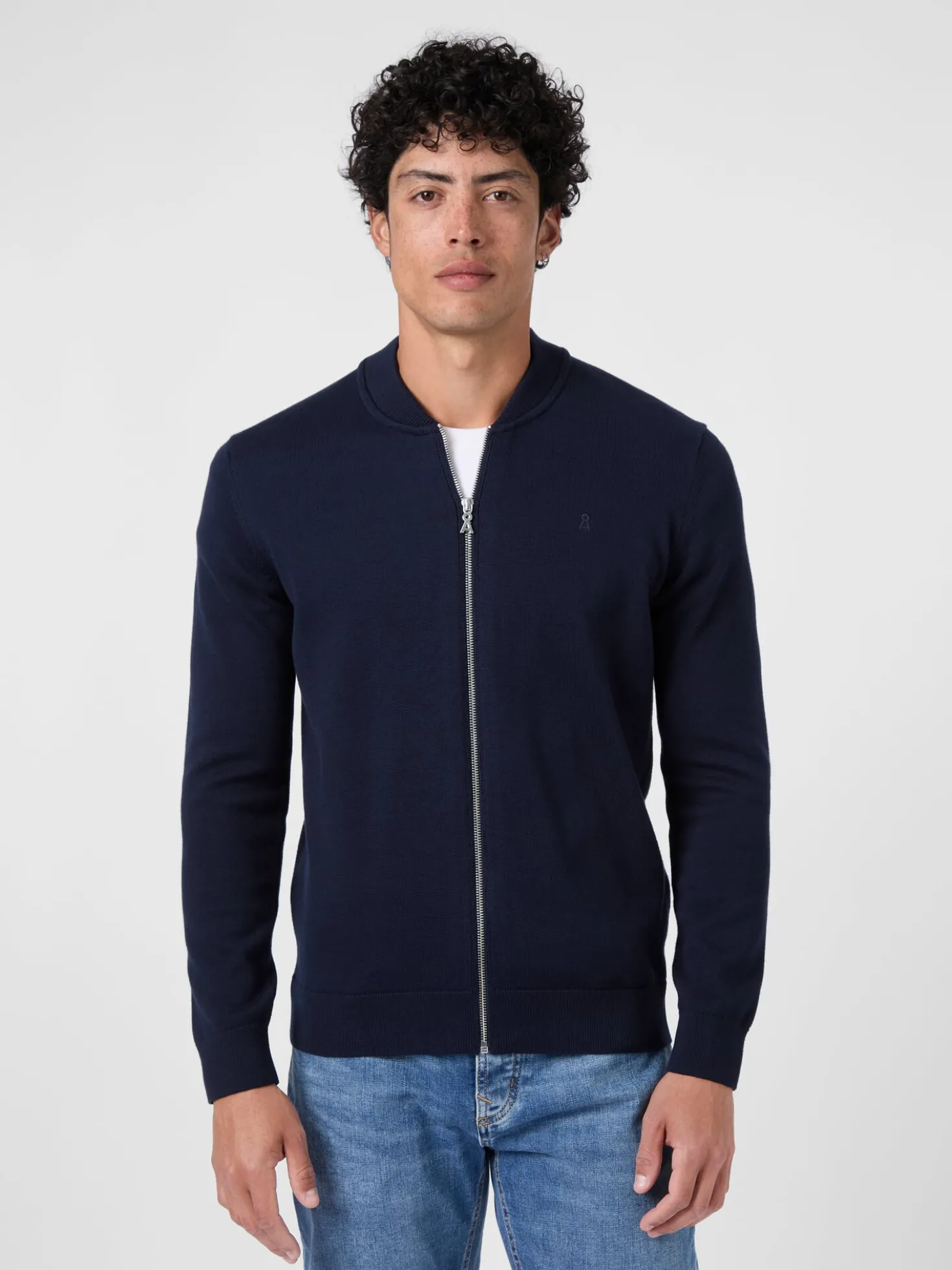 Herren-Strickjacke mit Zip