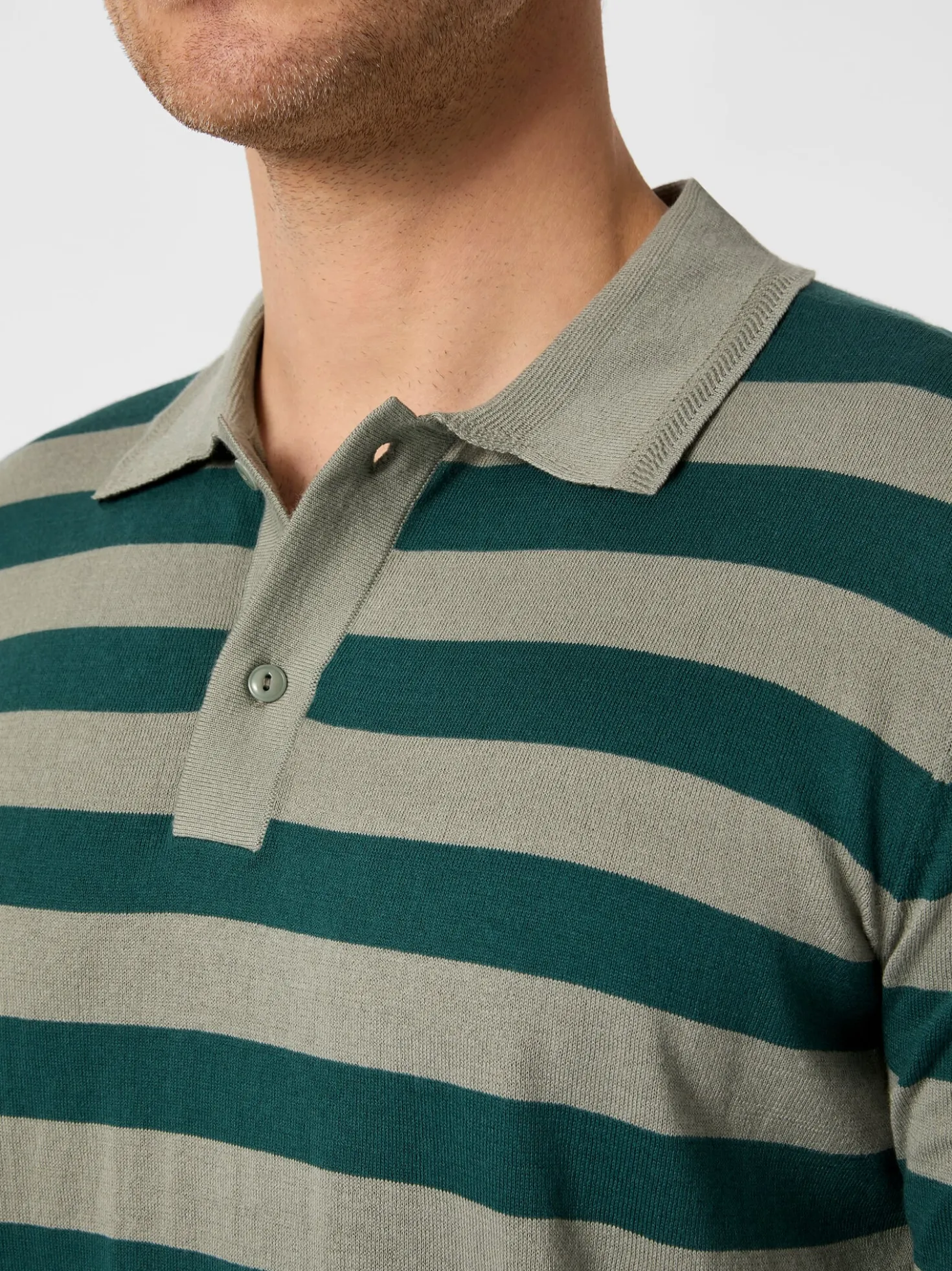 Herren-Strickpolo gestreift