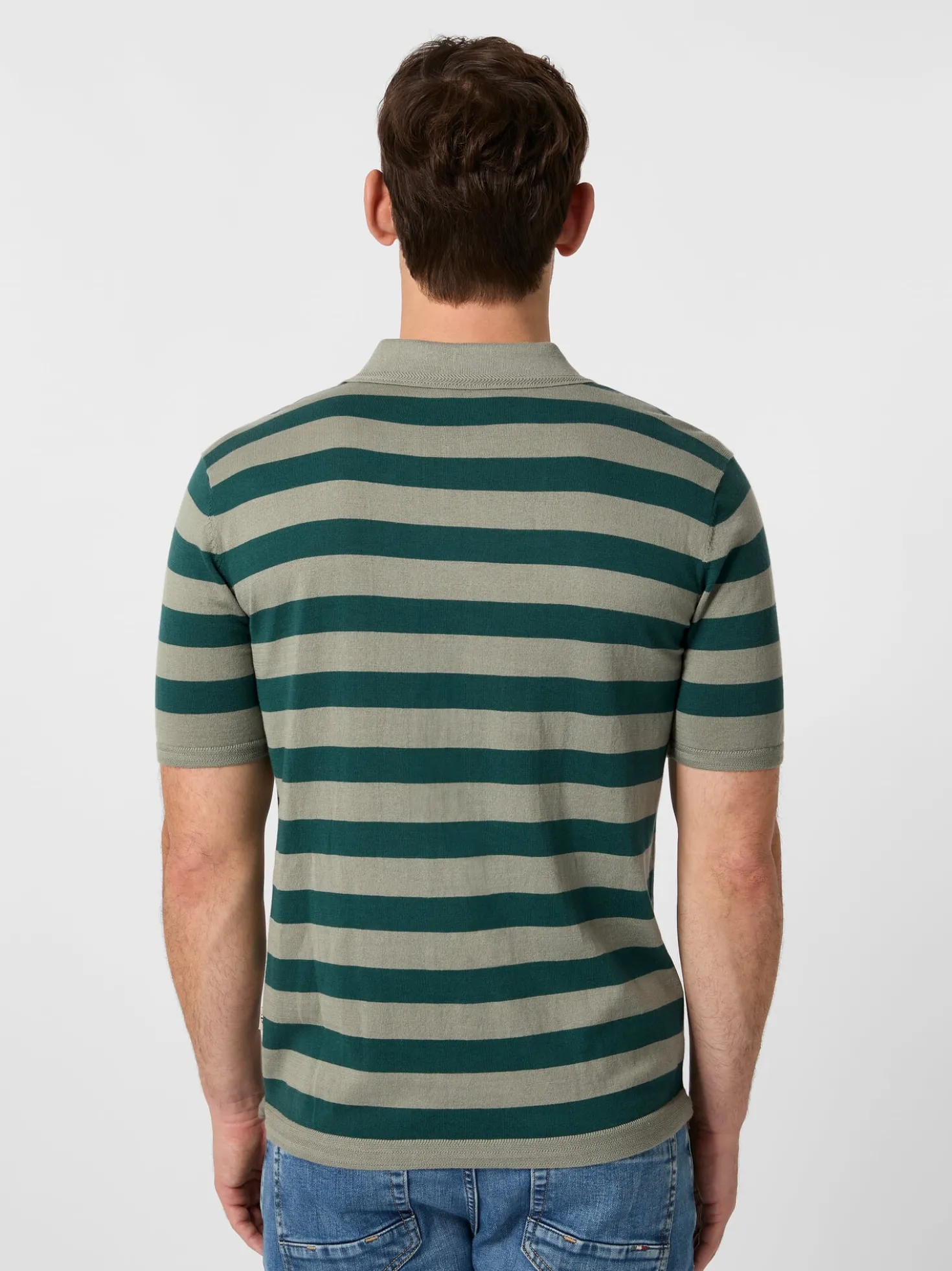 Herren-Strickpolo gestreift