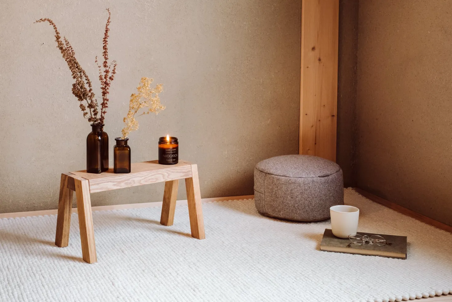 Hocker Eichenholz