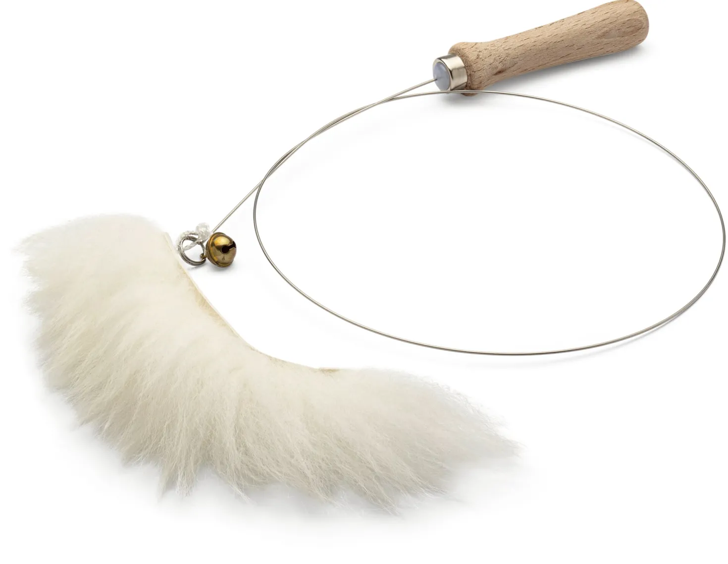 Katzenspielzeug Angel mit Schaffell
