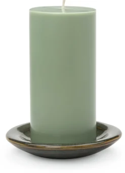 Kerzenteller handgetöpfert