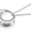 Kette mit Anhänger matt, Silber