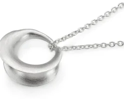 Kette mit Anhänger matt, Silber