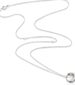 Kette mit Anhänger matt, Silber