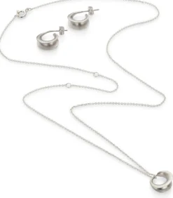 Kette mit Anhänger matt, Silber