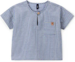 Kinder-Kurzarmshirt Baumwolle gestreift