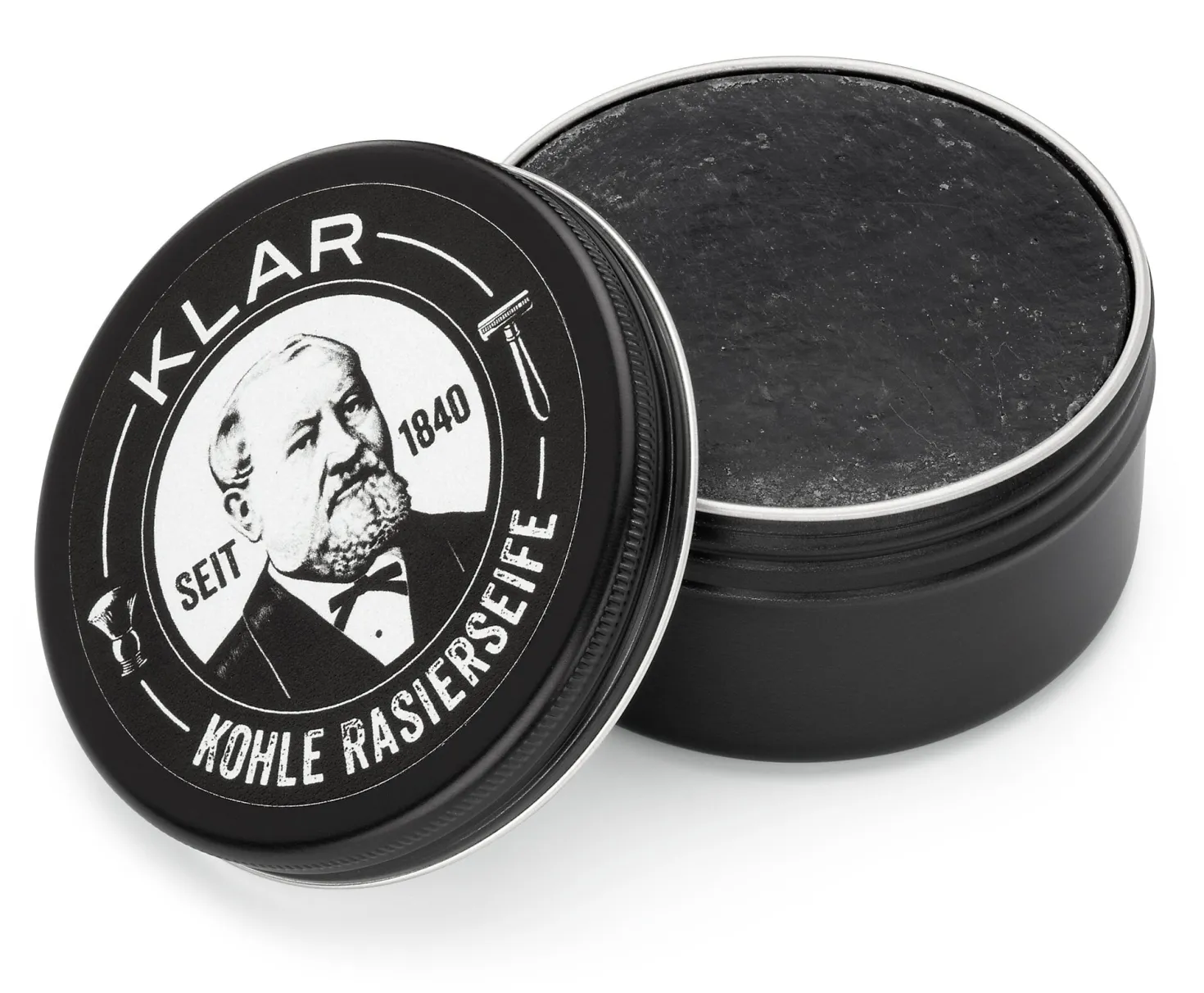 Klar Rasierseife Aktivkohle