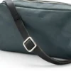 Kleine Handtasche Sattlerriemen, blaugrau