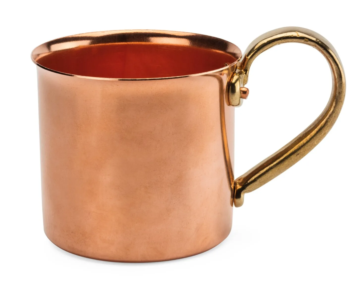 Kupferbecher mit Messinggriff