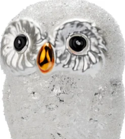 Lauschaer Glas Schneeeule traditionell